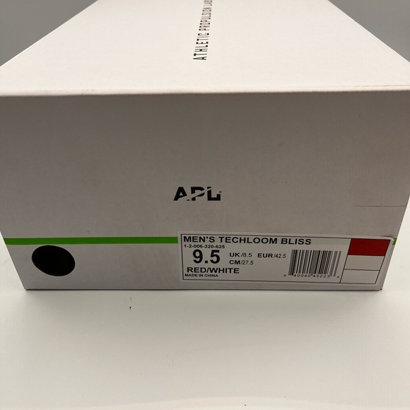 APL Men's 9.5 Techloom Bliss Slip On Athletic Shoes Run Gym Red White NIB Gift - Picture 8 of 9